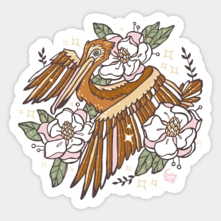 Magnolia Pelican Sticker